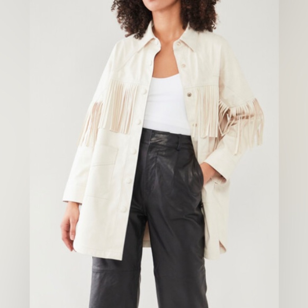 Fringe shirt-jacket